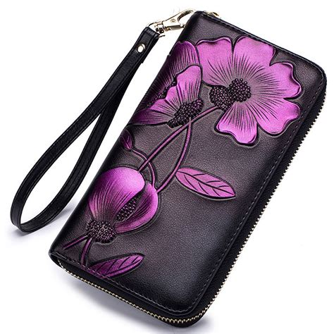 leather cell phone wallet purse with rfid protection|genuine leather rfid blocking wallet.